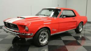 1968 Ford Mustang Restomod Red 5.0 liter v8 5 speed manual trans