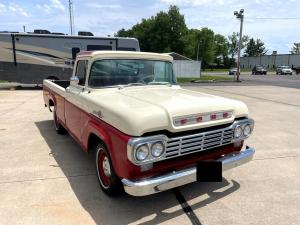 1959 Ford F100 5311 Miles Red Truck V8 Automatic