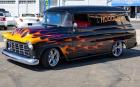 1956 Chevrolet Panel Wagon Full Custom 401 Miles Black with Custom Flames